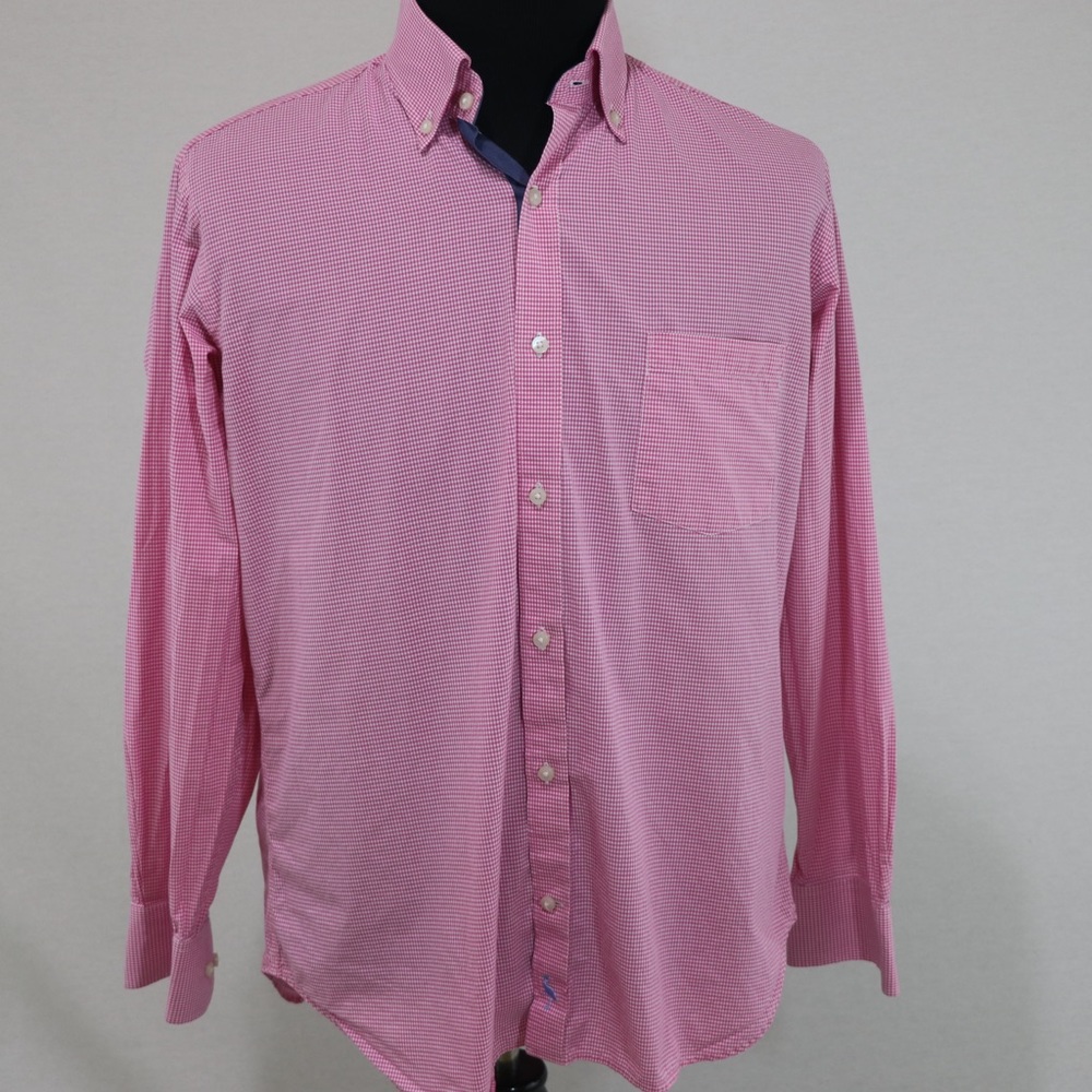 Tailor Byrd Logo Checkered Striped Pink Denin